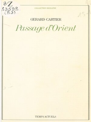 cover image of Passage d'Orient